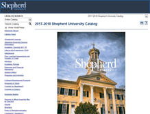 Tablet Screenshot of catalog.shepherd.edu