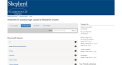 Desktop Screenshot of libguides.shepherd.edu